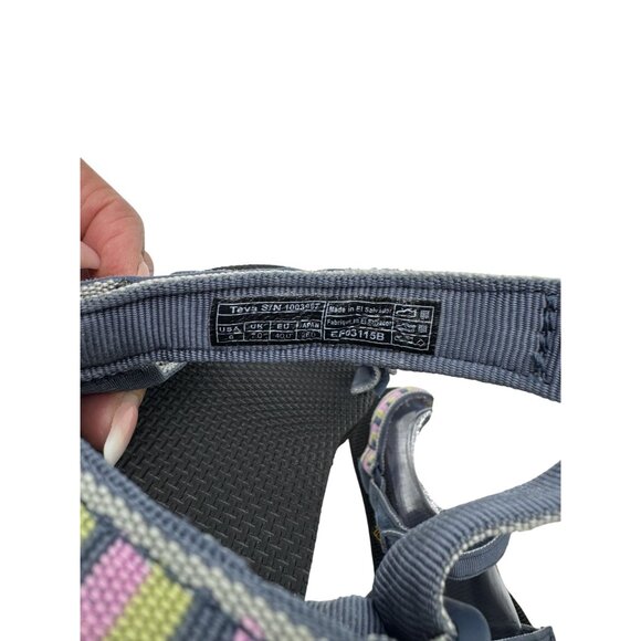 Teva Original Universal Slide Womens Size 9 Blue Multicolor Textural Sandals - Picture 6 of 11